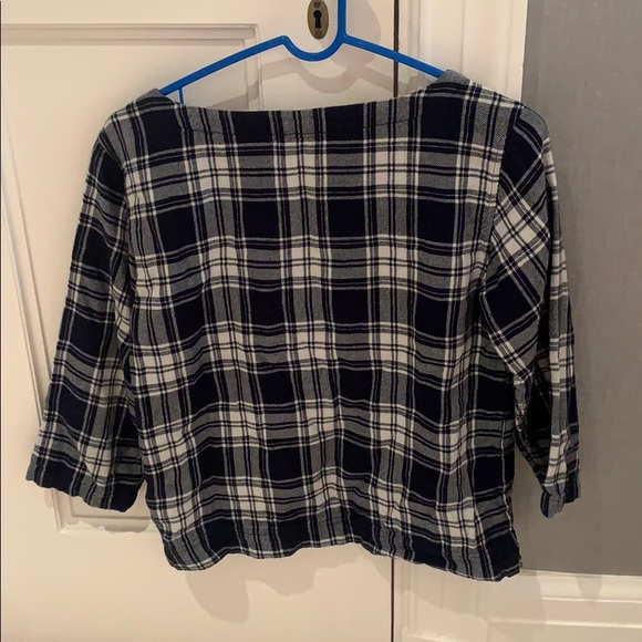 Madewell navy plaid shirt - Picture 2 of 4